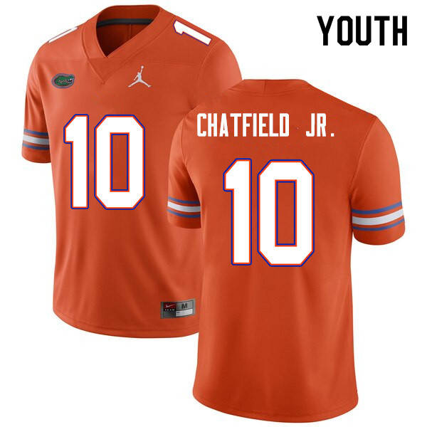 Youth #10 Andrew Chatfield Jr. Florida Gators College Football Jerseys Sale-Orange - Click Image to Close